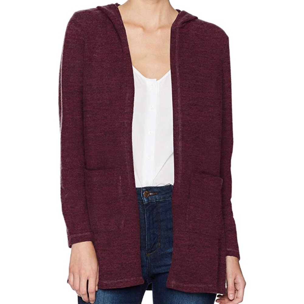 Taylor & Sage | Brushed Hacci Hooded Cardigan